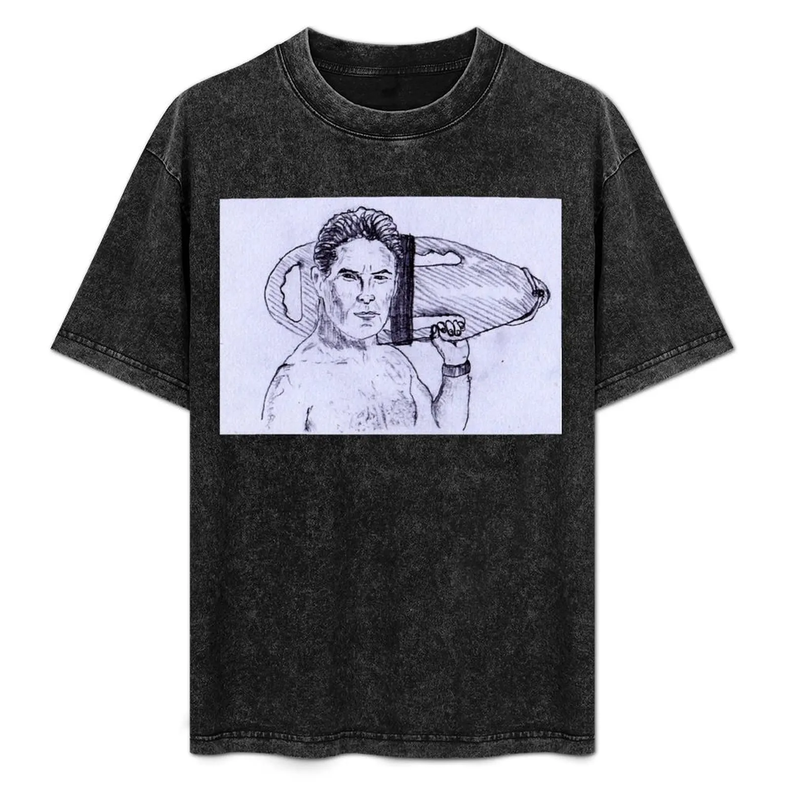 

David Hasselhoff on duty T-Shirt Casual Loose Fit Short Sleeve T-Shirt
