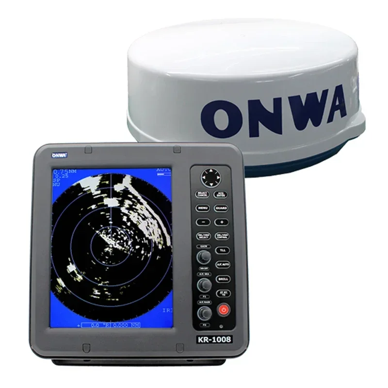 10-Inch Color LCD Marine Navigation Radar 4KW 36nm And AIS Display Target Tracking ARPA Function Plastic Marine Supplies