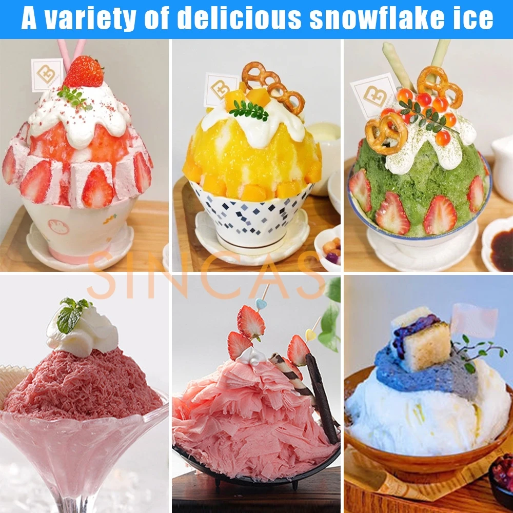 Snow Ice Cream Machine Snow Ice Shaver Machine Europen Snow Flake Ice Machine Korea Bingsu Machine Snowflake Ice Shaving Device