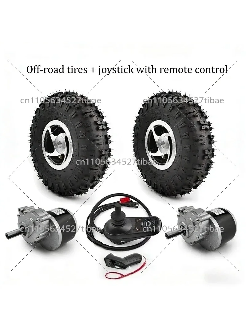 24V 700W 10-Inch Electric Bike Conversion Kit Dual Drive Motor with 4.10-4 Off-Road Tires Battery Not Included