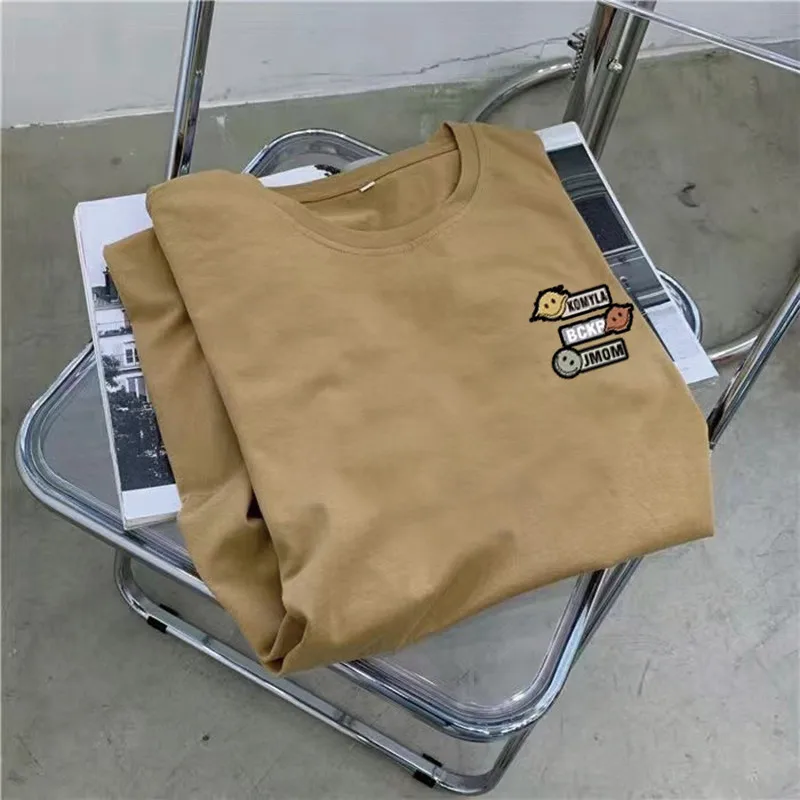 

Simple Cartoon Anime Print Summer Oversized Casual Short Sleeve Round Neck Women's Dress