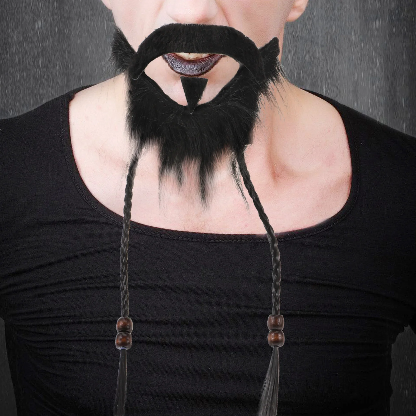 1 مجموعة طقم اللحية وهمية ل تأثيري زي القراصنة كاذبة الشارب الذقن جديلة اللحية الرجال ملحقات الحفلات اللحى وهمية ل تأثيري