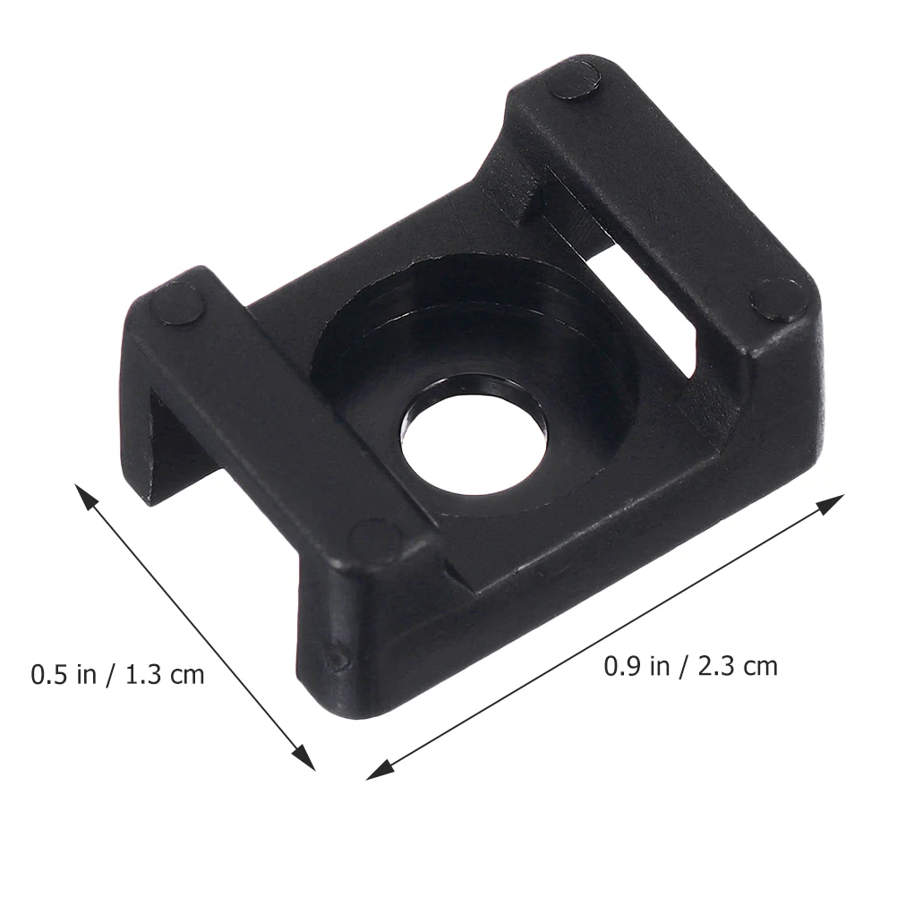 

100pcs Base Type Wire Bundle Holder For Management Zip Mount Cable Cable Tie Mount Base Organizer Zip Tie Holder