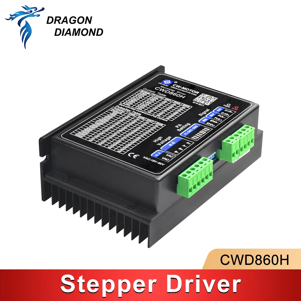 NEMA 34 New Stepper Motor Driver CWD960H 18-80V DC 2.4-7.2A 2 Phase CNC Router Controller For Engraving Machine