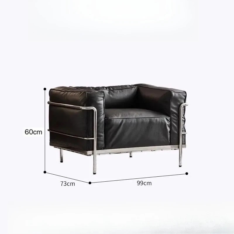 Leather sofa antique designer living room Italian minimalist sofa