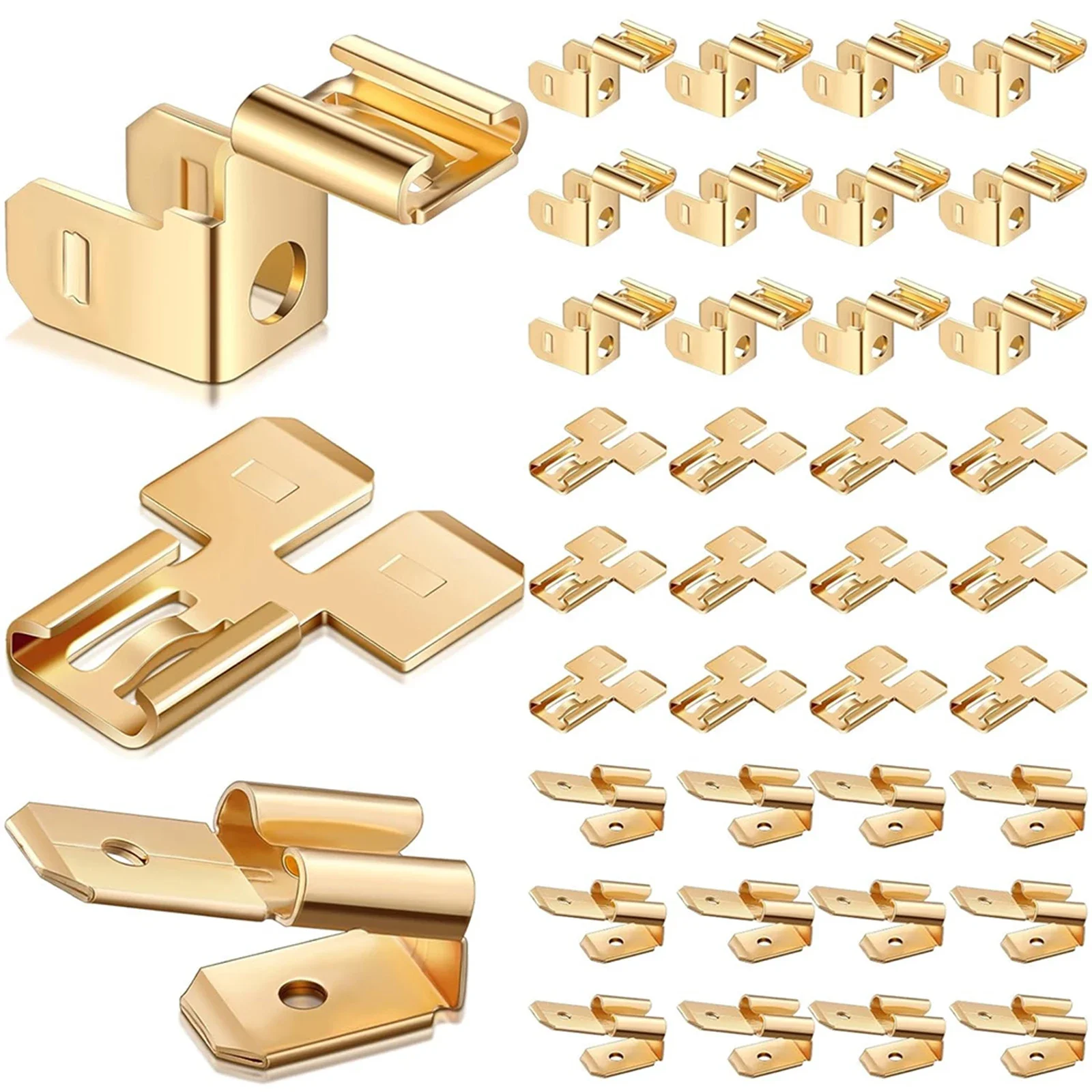 Brass Spade Connectors Electrical Terminal Adapter Efficient Use Flexible Connectivity Long Lasting Durability