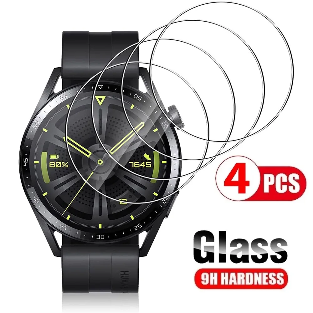 4Pcs/Pack Tempered Glass Protective Film For Huawei Watch GT 3 GT3 Pro 46mm Screen Protector