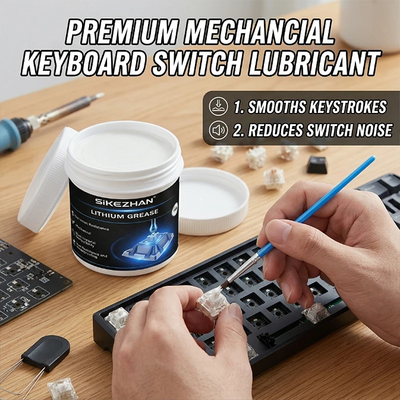 Universal Keyboard Switch Lubricant for Improved Sound and Smooth Motion Multi-material Compatibility Grease 100g SIKEZHAN