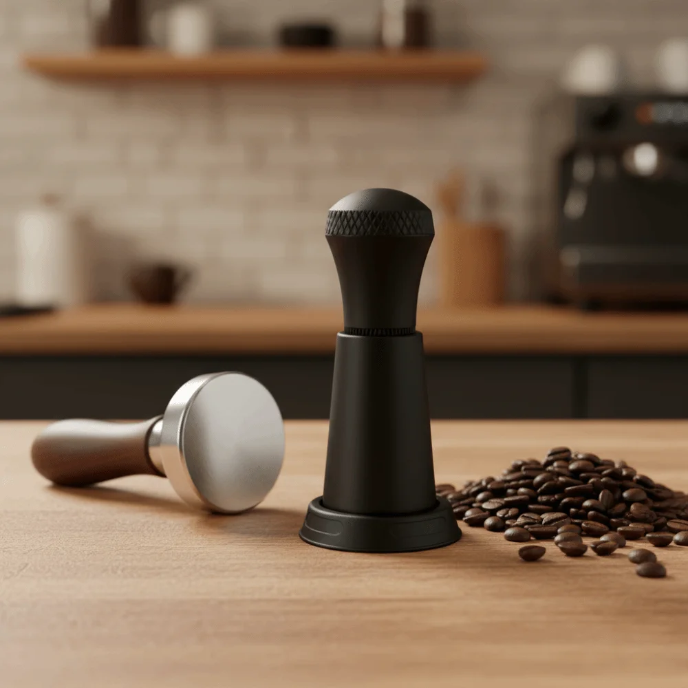 Magnetic Coffee Powder Stirring Needle Non-slip Handle With Storage Base Coffee Tamper Distributor Needle Stainless Steel