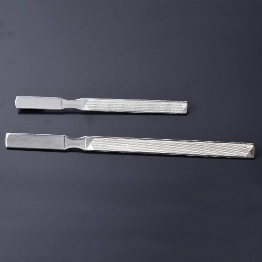 2個入りアートツールキット ステンレス製ネイルファイル 指の爪やすり プロ用マニキュアセット 家庭用サロン用 サファイアファイル