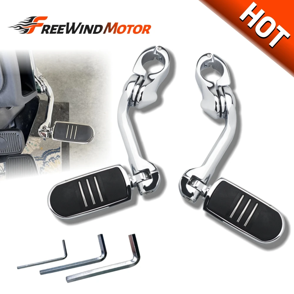 

Подножки для мотоцикла 1-1/4 дюйма, передние подножки для водителя, подходят для Harley Davidson, Honda Sportster, Dyna, Street Bob, Road King