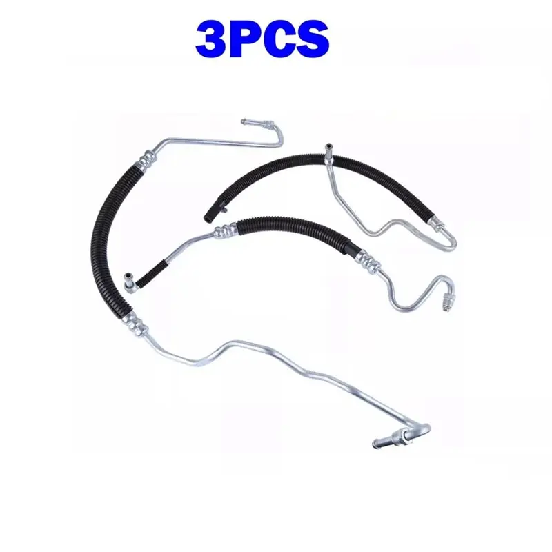 مجموعة خرطوم توجيه كهربائي لتوصيل 24 ساعة 3 قطع 15062625 15295841 يناسب تشيفي سيلفرادو جي إم سي سييرا 2500 3500 6.6L V8 Turbo 2001 #2