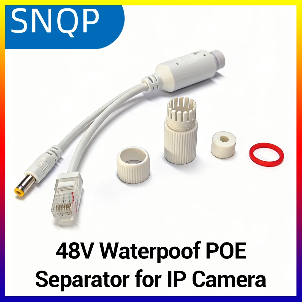 POE Spliter 48V to 12V Waterprrof Video And Power Adapter Cable Supply Module Injector Extender for IP Camera Splitter Net AP