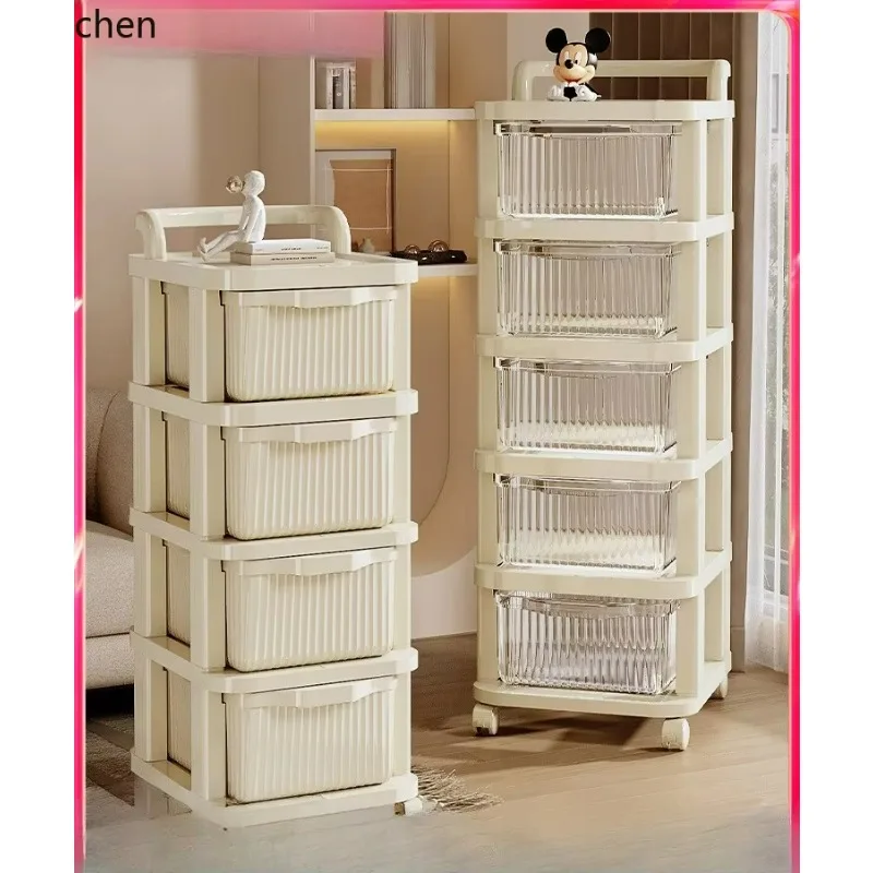 trolley, snack rack, shelf, floor drawer type multi-layer storage, toy sundries locker