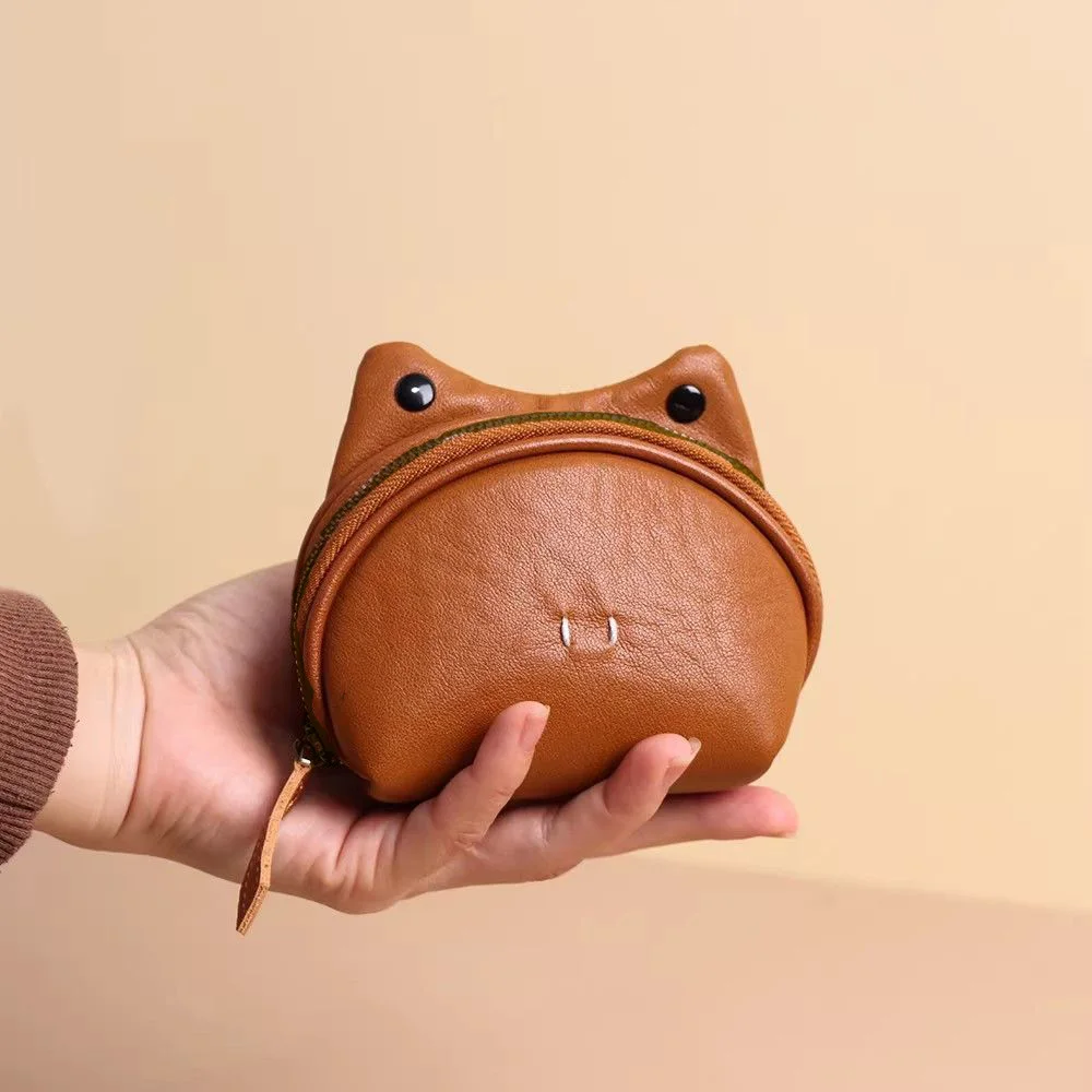 WERLLANDS Women PU Leather Minimalist Coin Purse Portable Storage Key Pouch