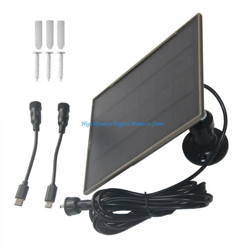 U2JE Waterproof Solar 6000mAh Solar Panel For Security Cameras Easy Setups