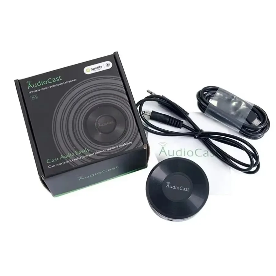 M5 AudioCast for Airplay Wireless Music Audio Speaker Receiver 2.4G WIFI Hifi Music for DLNA Airplay Adapter Spotify Streamer