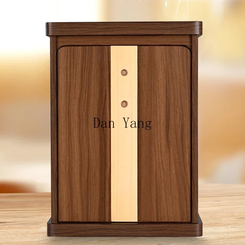 YJ Solid wood Buddhist niche with door Modern simple wall-mounted offering to the God of Wealth Guanyin cabinet Shrine table