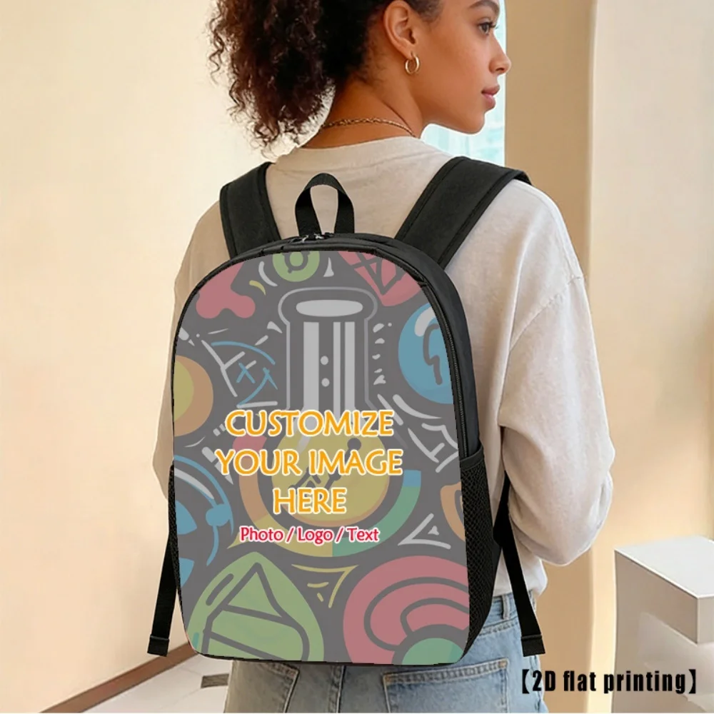 Custom Photo Personalized Backpack Custom Upload Image Text Print Unisex School Travel Gift Shoulder Daypack