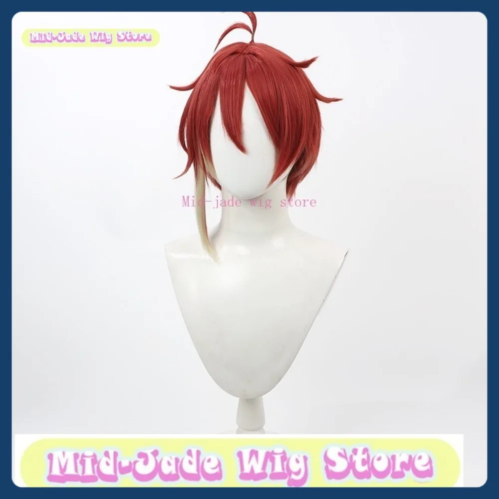 شيطان والقط الأسود Fiennes كوس شعر مستعار نمط فروة الرأس تدريجيا أنيمي لعبة لعب الأدوار الشعر الاصطناعية هالوين ملابس تنكرية للحفلات الدعائم