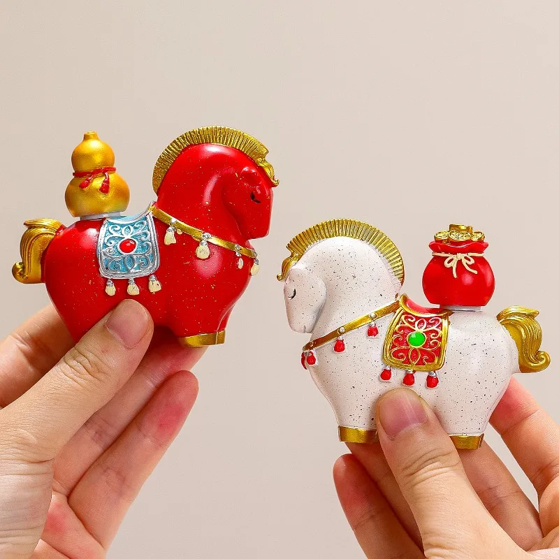 2026 فنغ شوي الصينية زودياك السنة الراتنج تحصيل التماثيل الديكور للحظ والثروة مثالية لمنزلك أو مكتبك