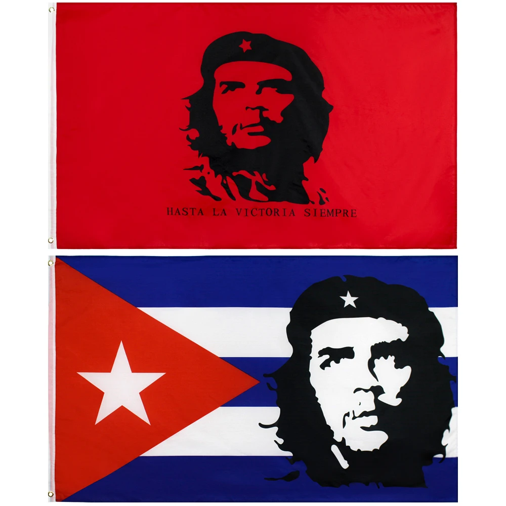 60×90 90x150 120×180CM Guevara With Cuba Flag Polyester Printed Banner Tapestry For Decor