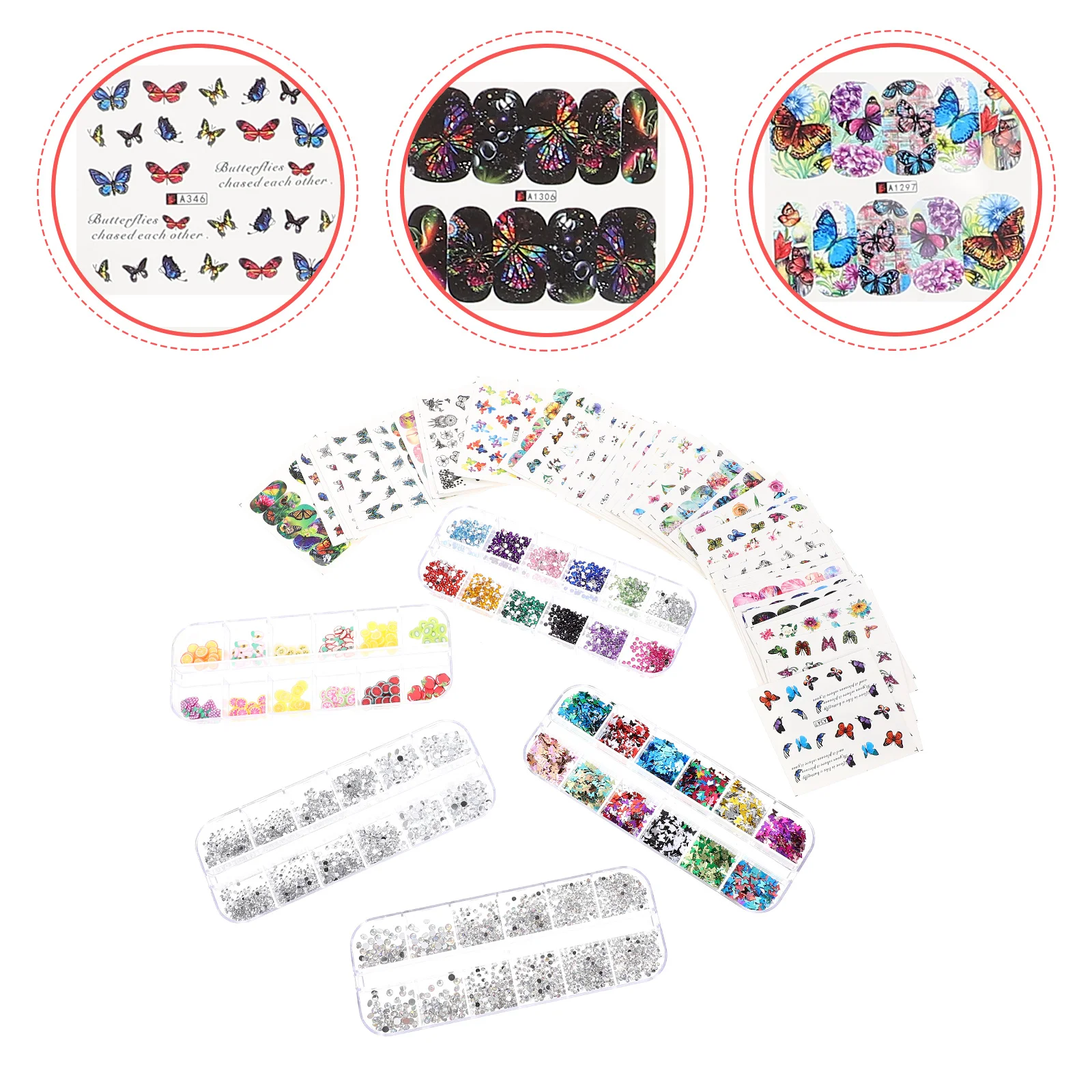 

Decorate Nail Accessories Miss Beauty Tools + Decorations 13X55X15CM Transfer Paper Manicure Sequins Women Accessory