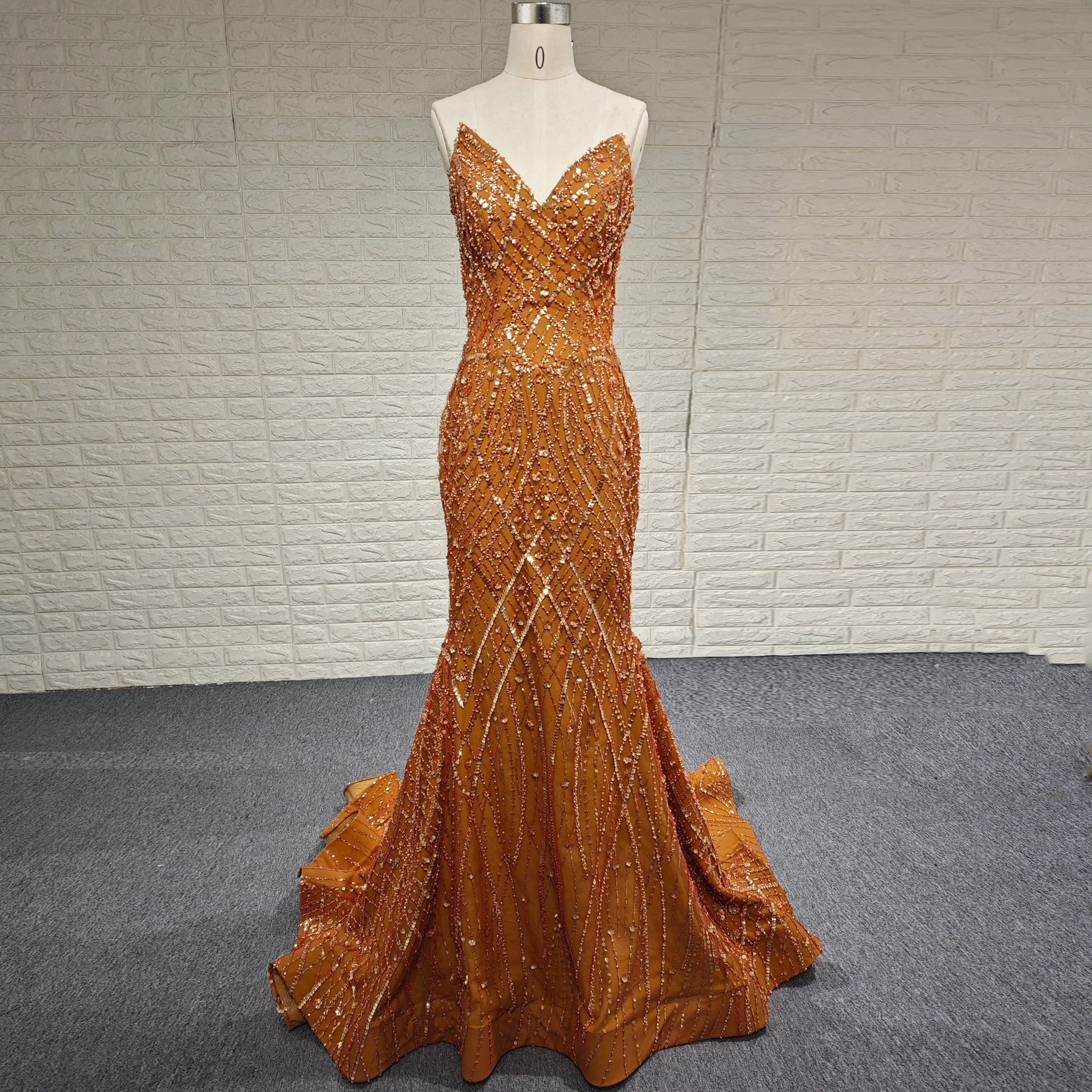 

Rosymae Women's V-Neck Sequin Maxi Evening Dress Sparkly Embellishments Special Occasions High-Quality New Arrival