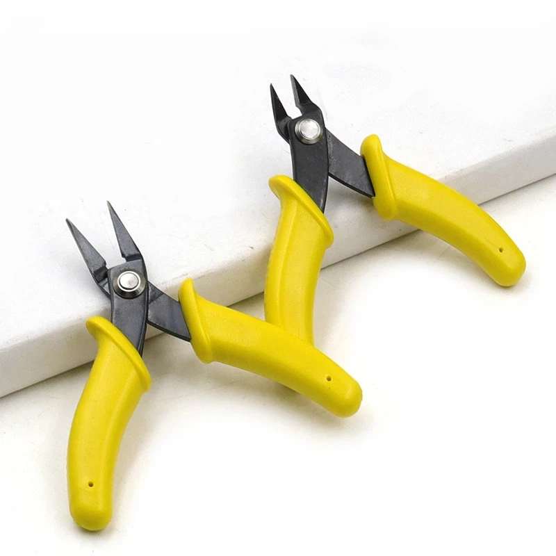 3.5 Inch Mini Wire Flush Cutter Diagonal Pliers Side Cutting Nippers Electronic Tools Oblique Nose Clamp Plier Small Scissors
