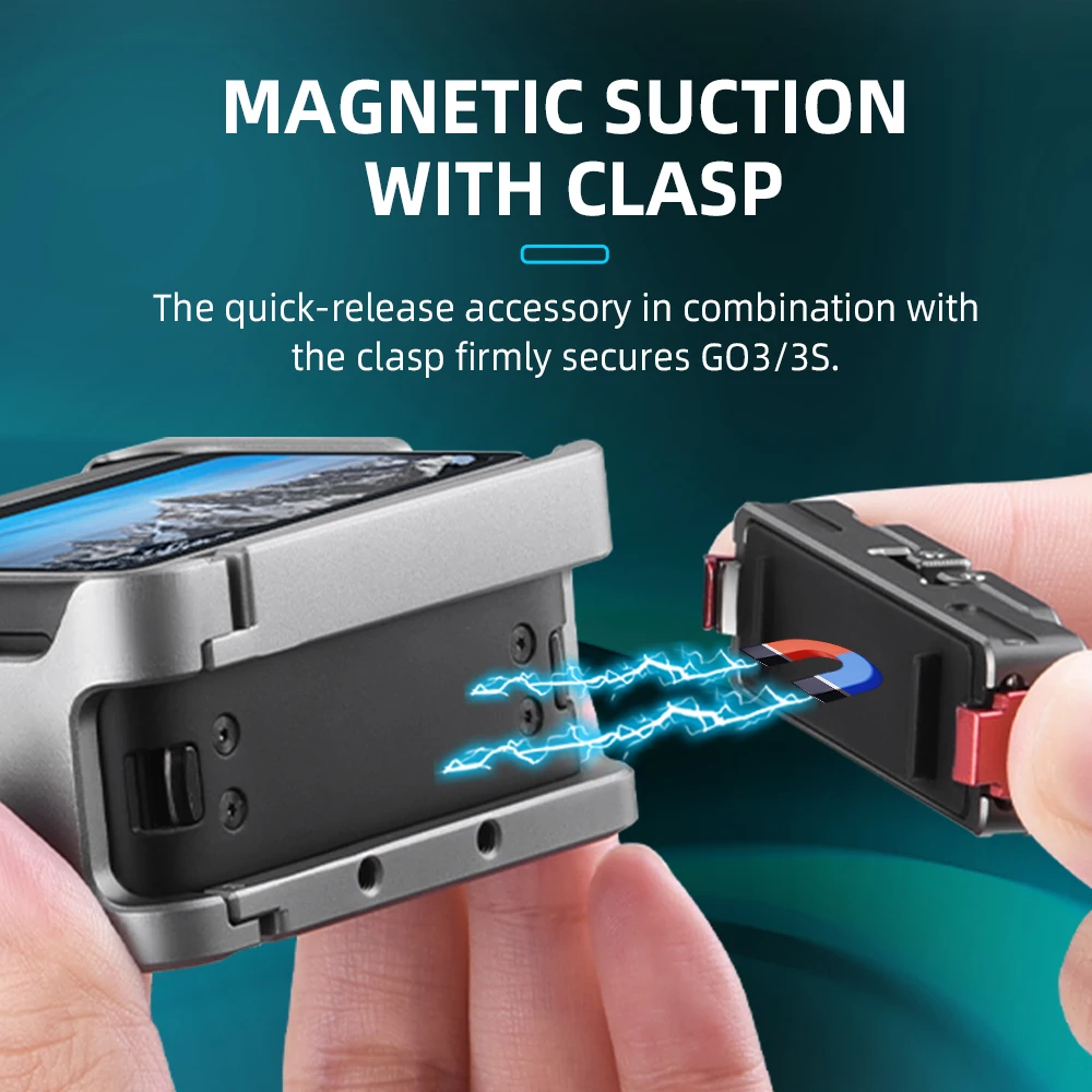 Magnetic Quick Release Adapter Mount Brackets Action Camera Accessory For Insta360 GO 3 GO 3S Thumb Camera Accessories