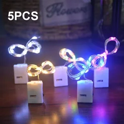 Luces inteligentes de 5 piezas para restaurante, iluminación rápida y lenta con batería de 3 botones, decoración de cadena de luces LED para fiesta de bodas y Navidad