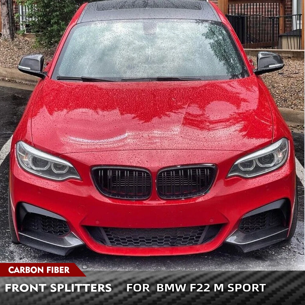 

Carbon Fiber Car Front Splitters for BMW 2 Series F23 F22 M Sport M235i M240i 2013-2017 Car Front Bumper Lip Splitters Winglet