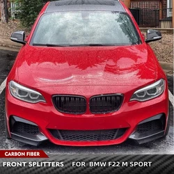 Carbon Fiber Car Front Splitters for BMW 2 Series F23 F22 M Sport M235i M240i 2013-2017 Car Front Bumper Lip Splitters Winglet