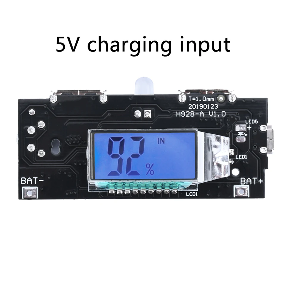 QIQIAZI 5V 1A Modulo Caricabatterie USB-C Per Batteria 18650 – Scheda Con Doppia Protezione (Sovraccarico E Sovracorrente) – 20 Pezzi - 2