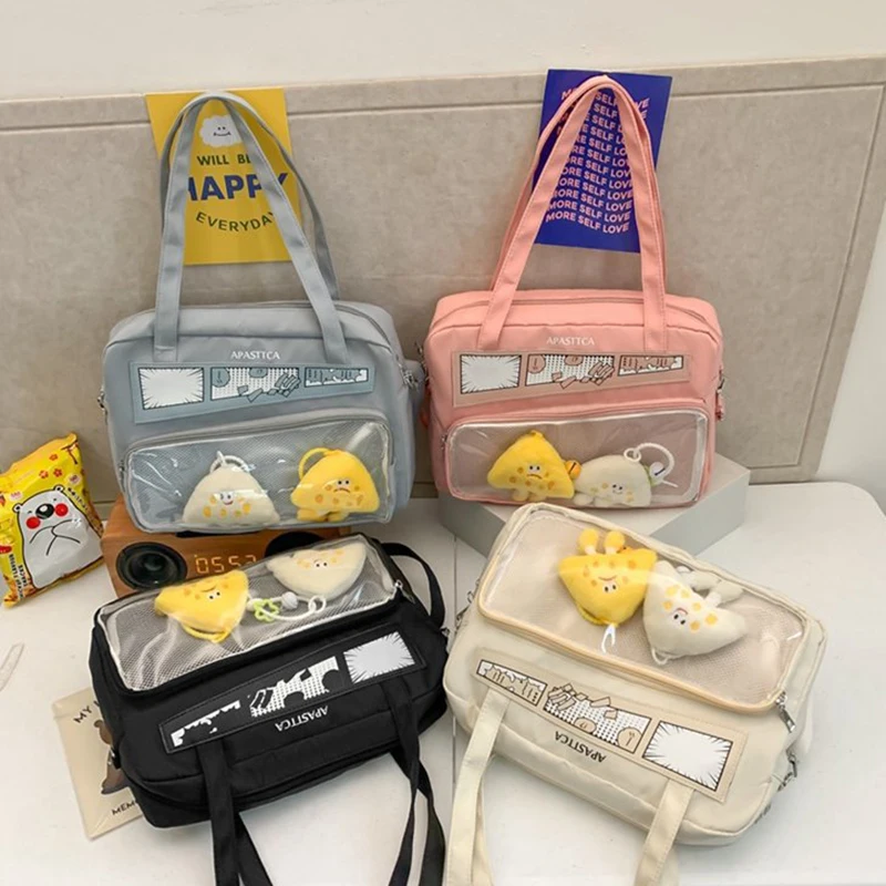 HAEX Anime Shoulder Ita Bags Female Fashion JK Uniform Nylon Crossbody Bolso Mujer Casual Daily Harajuku Students Tote Bolsas