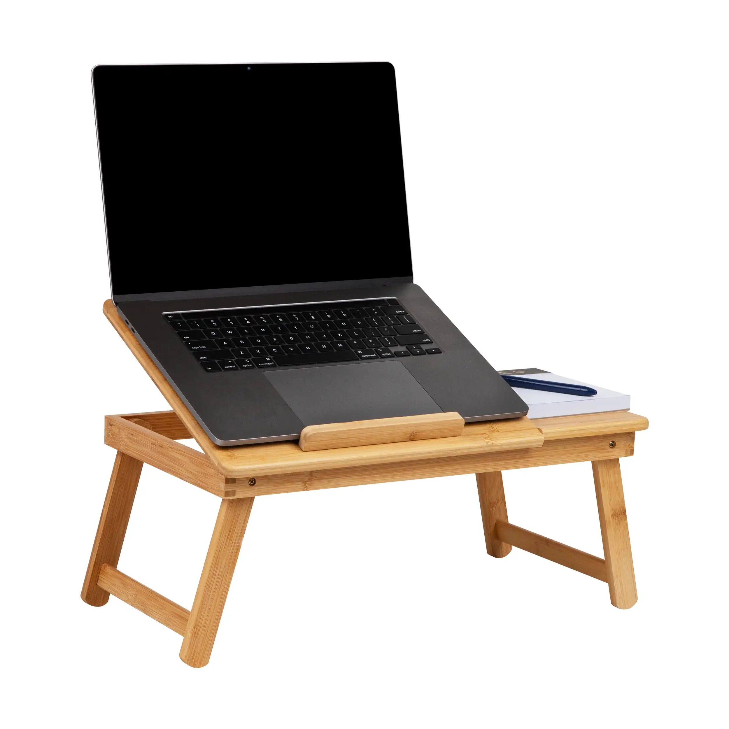 

Mind Reader Lap Desk Laptop Stand, Bed Tray, Dorm Room, Folding Legs, Rayon From Bamboo, Brown