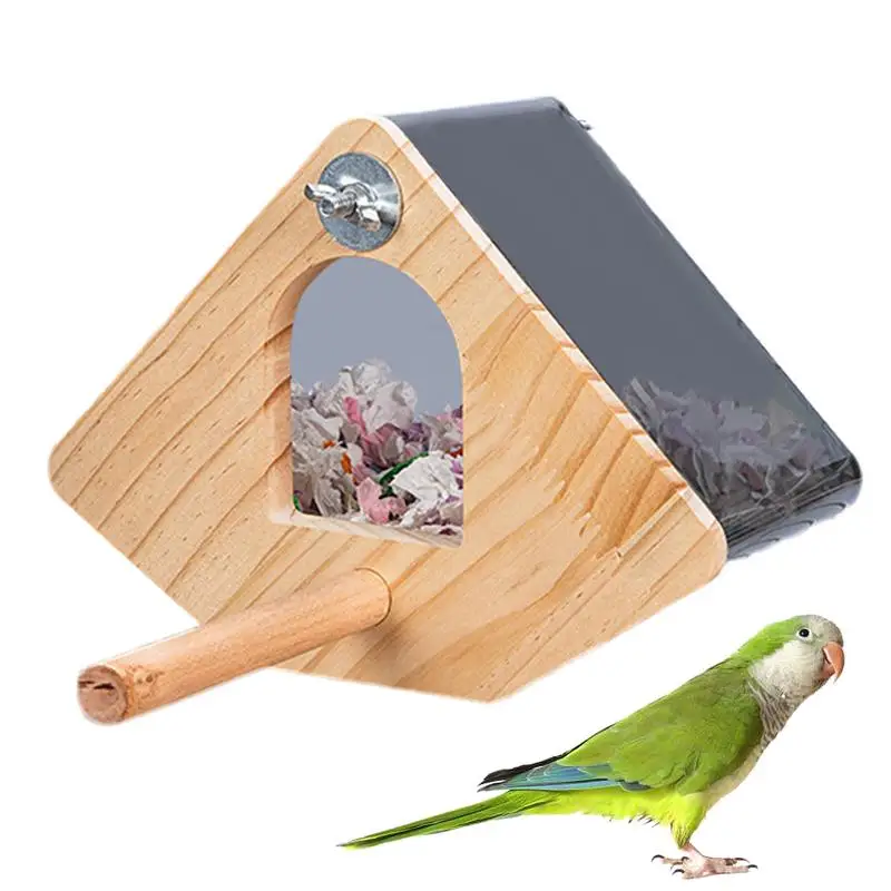 Parakeet Nest Box Budgie Breeding Mating Box Easy To Clean Transparent Bird Nesting Box For Budgie Conure Finch Tits