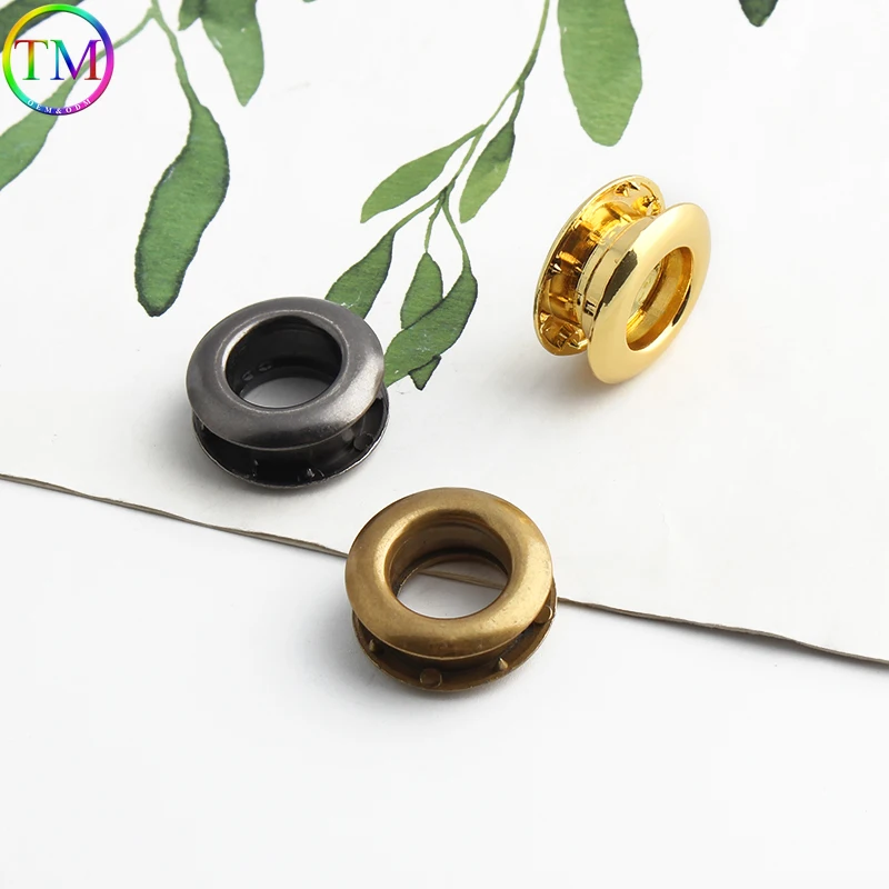 Metal Ilhós com Anilhas Lavadora para Bolsas Artesanais de Couro, Sapatos, Cinto, Decoração de Roupas, Acessórios Eye Rings, 5 Cores, 14mm, 10 Pcs, 50Pcs