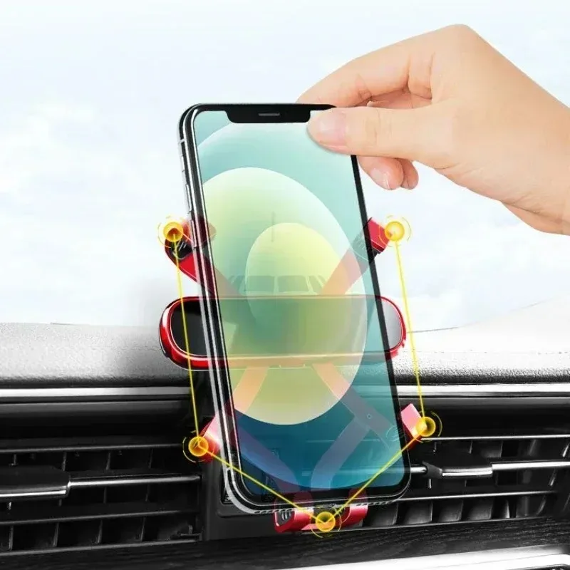 For Audi A3 A4L A6L Q5 Q3 A5 2005-2023 ABS Black Car Air Vent Mobile Phone Holder GPS Navigation Holder Interior Car Accessories