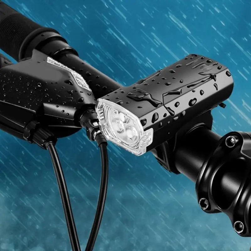 U2JB Bright 3 Cores LED Bike Lamp With Overcharge Protecting Durability Waterproofed Bike Headlight For Commuters