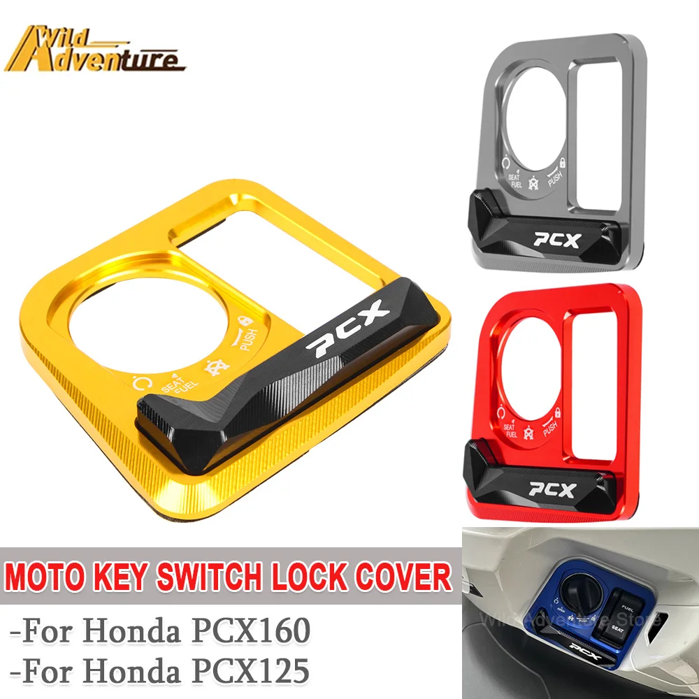

Крышка переключателя ключа мотоцикла для Honda PCX125 PCX160 PCX 160 2021-2023 2024, защита электрического дверного замка, внешняя защитная рамка