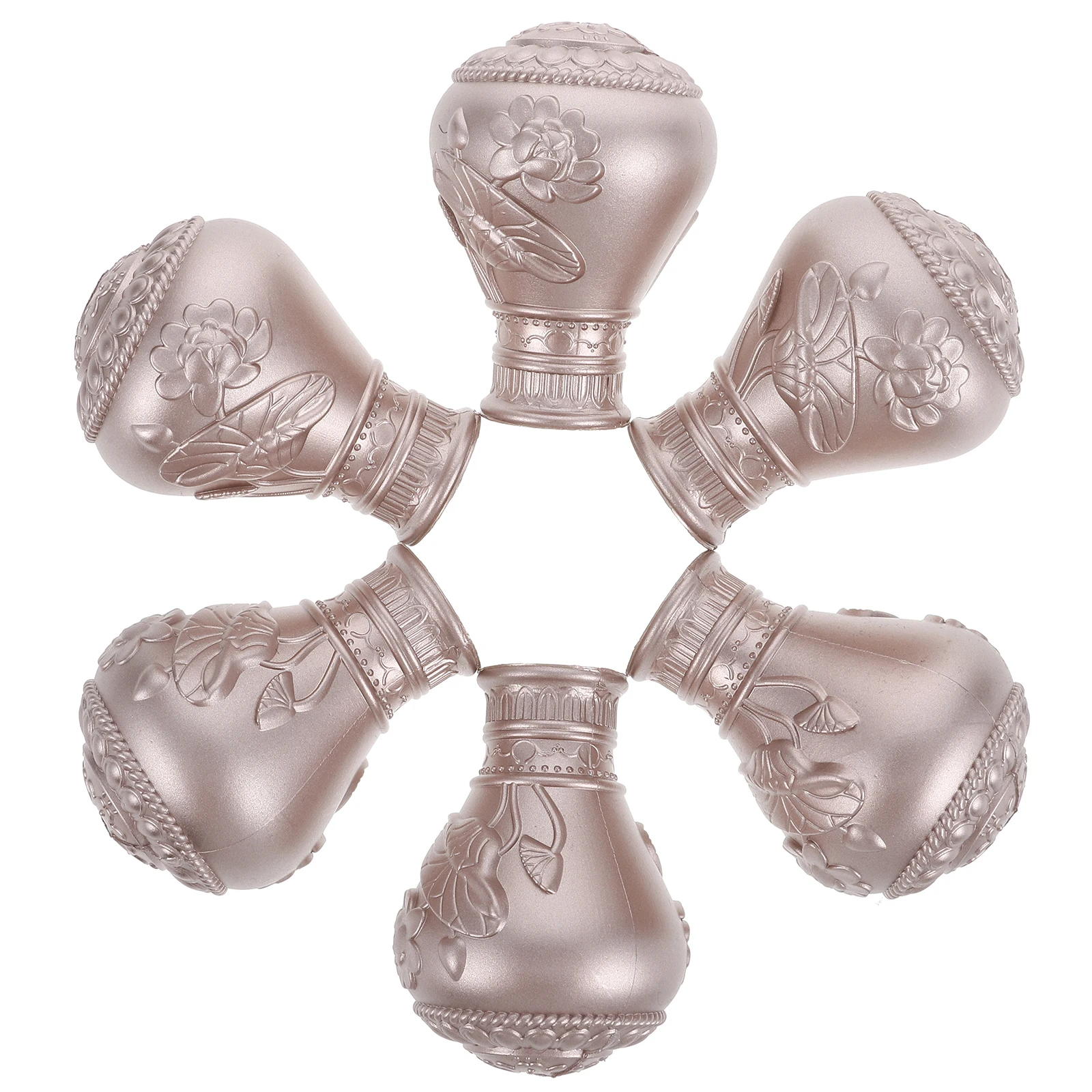 

6Pcs Roman Rod Decorative Finials Elegant Acrylic Curtain End Caps Dirt Protection Secure Fit for Living Room Bedroom Window