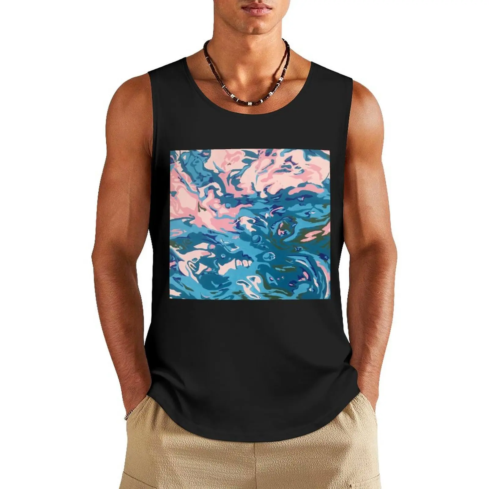 

The Pink House Tank Top Men's t-shirt clothes for men training weight vest bodybuilding for men