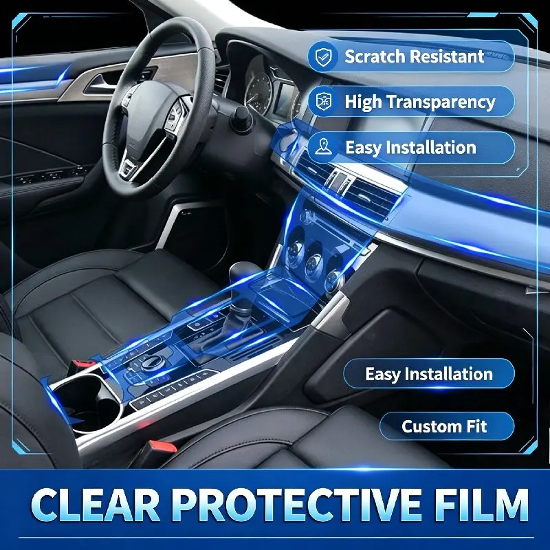 For Haval H7 Complete Film Kit for Automotive Interior Modification: Film, Transparent Protection Film for the Center Console.