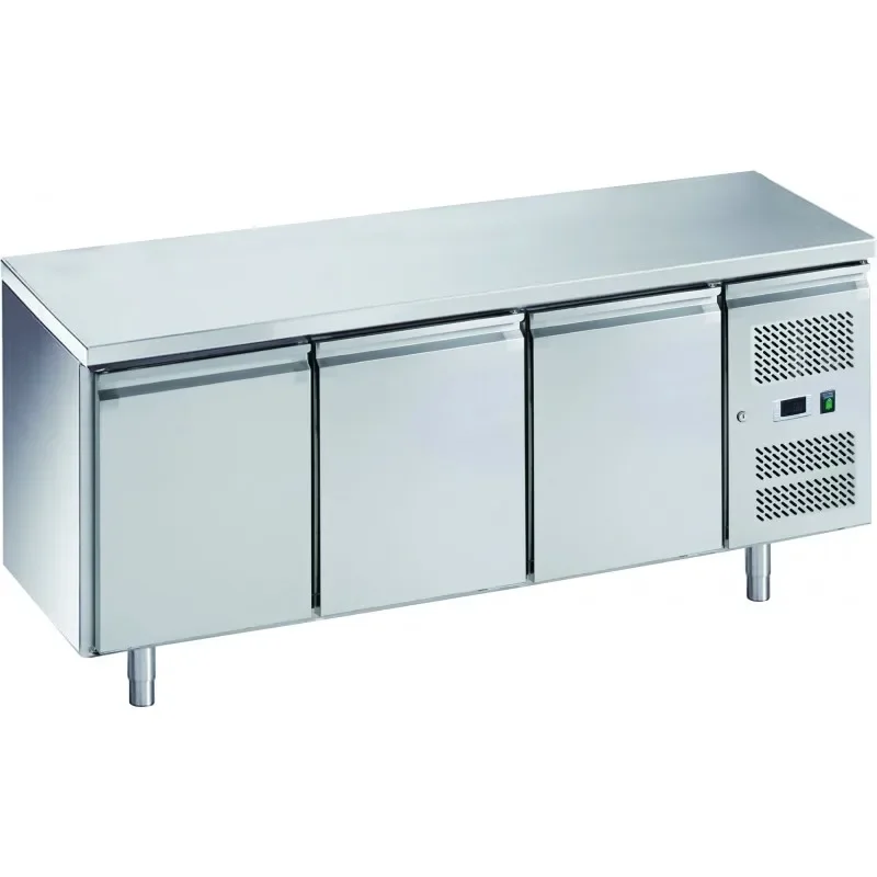 Hot Sale Commercial Stainless Steel Under Counter Workbench Table Freezer Refrigerator Fridge With Wheels For The Kitchen