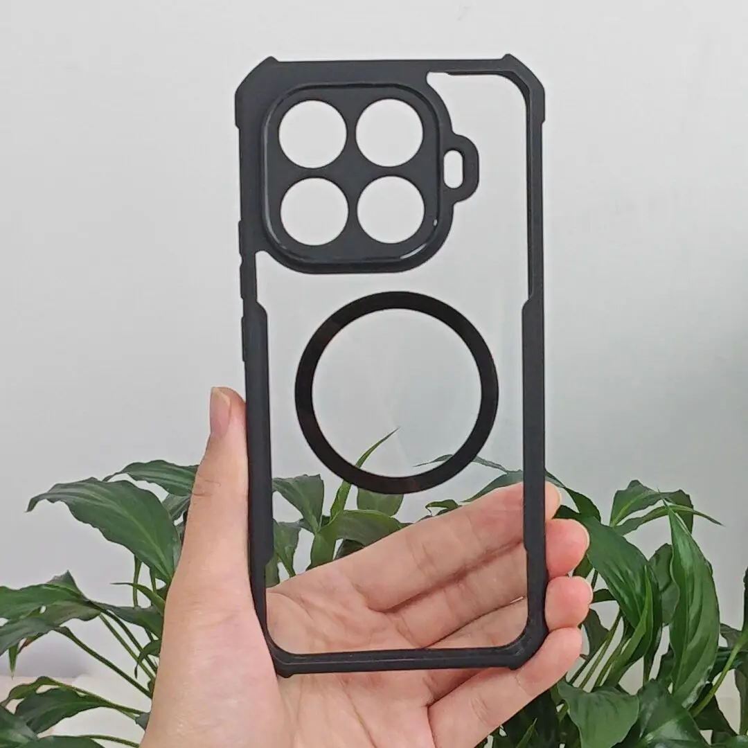 Xundd Funda dla Xiaomi 15T Pro Magnetyczne Poduszki Powietrzne Odporne na Wstrząsy Twarde PC+Miękkie TPU Przezroczyste Etui na Telefon Coque Xiaomi 15T Pro — zdjęcie produktu 4