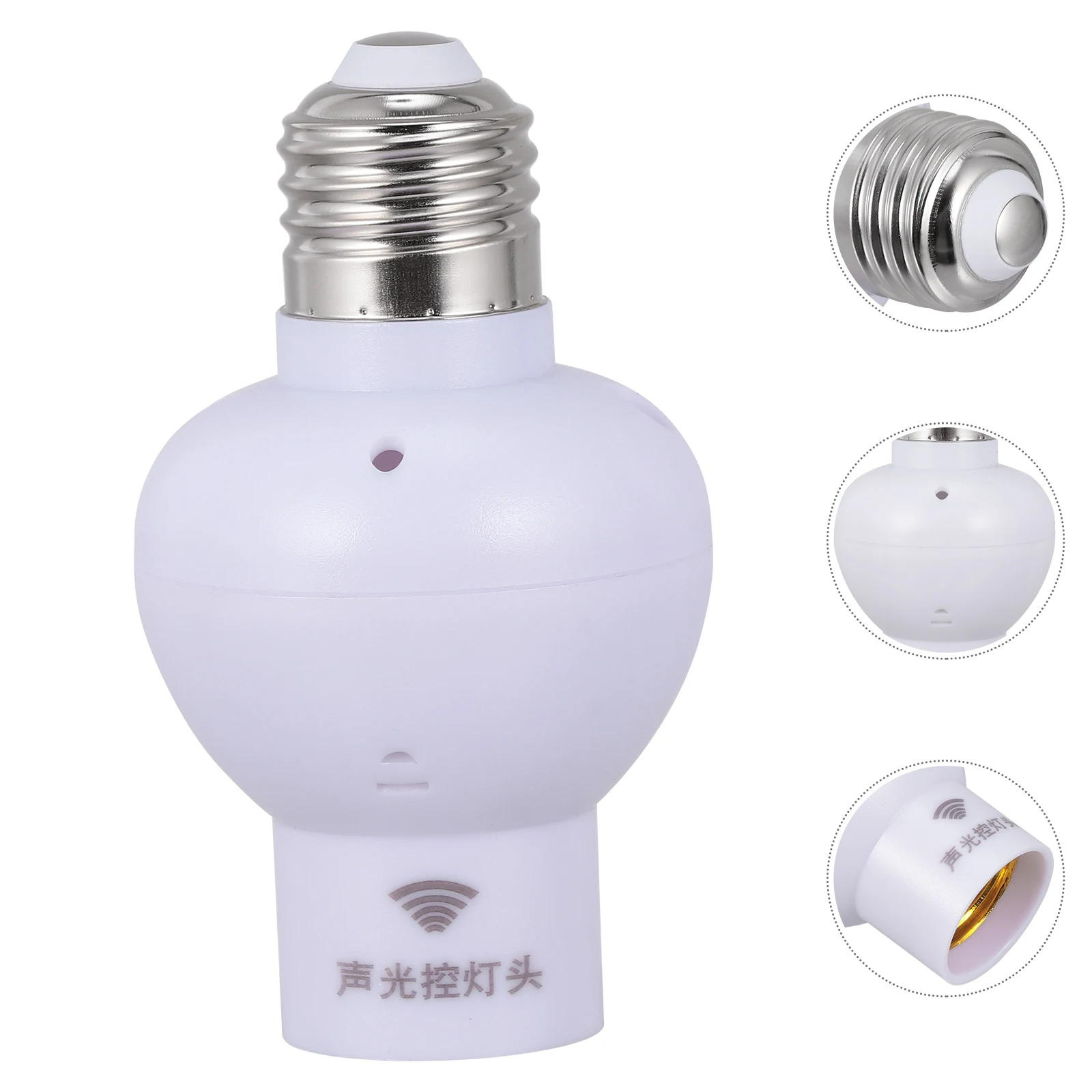 

Sound Light Control Lamp Holder Adapter E27 to E27 Converter Compatible for Screw Bayonet Table Ceiling Lamps Compact