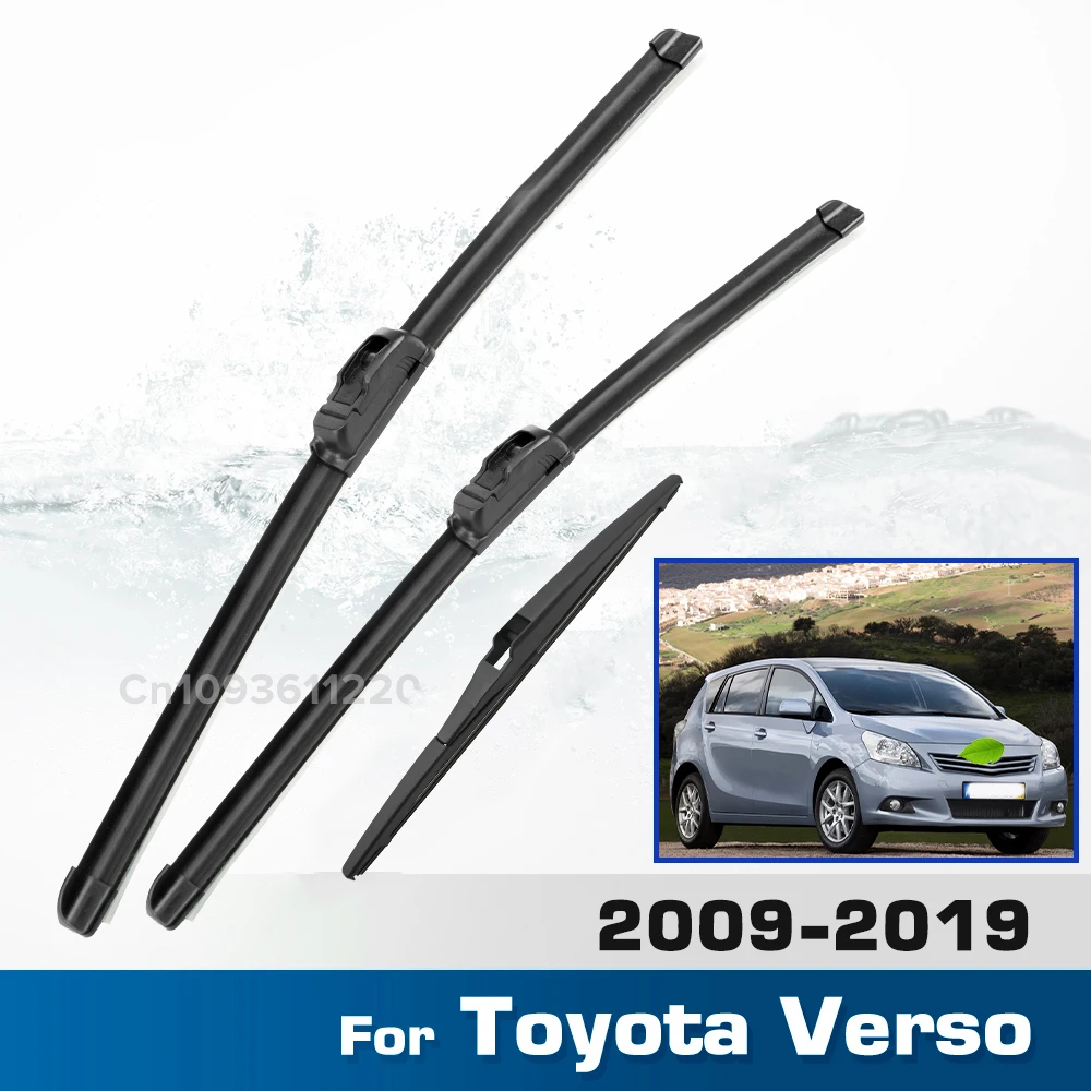 

Wiper Front & Rear Wiper Blades Set For Toyota Verso 2009 - 2019 Windshield Windscreen Window Brushes 26"+16"+12"
