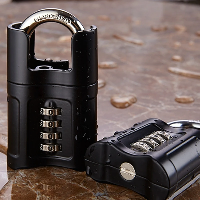 4 Digit Combination Lock Heavy Duty Security Padlock Waterproof Safely Code Lock for Locker, Fence, Case, Shed Durable