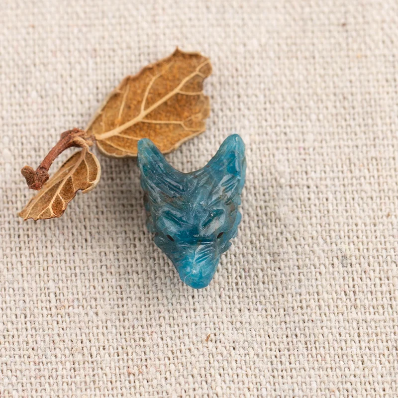 B&F Handmade Blue Apatite Crystal Pendants –Authentic natural stone beads, one-of-a-kind stones perfect for jewelry and DIY ear